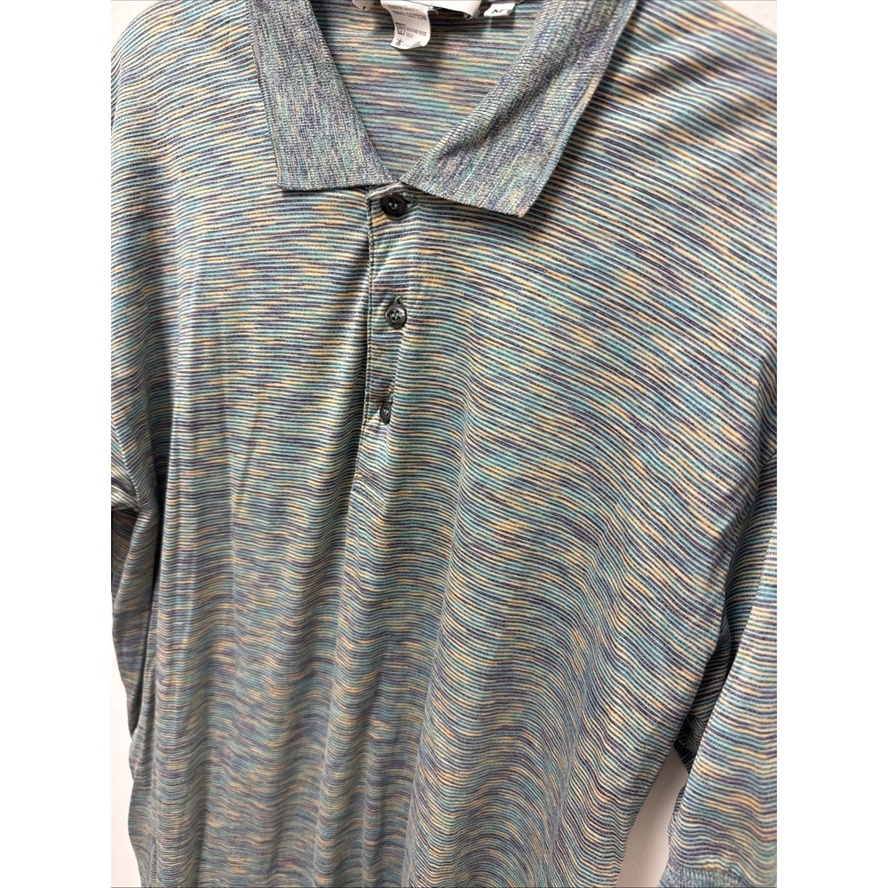 Saks Fifth Avenue Men's Polo Shirt Made In Italy 100% Cotton Medium